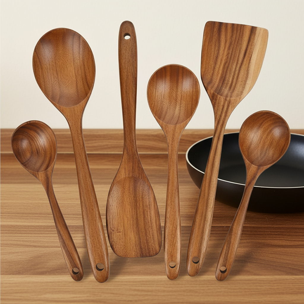 Oak&Ember Teak Natural Wood Tableware